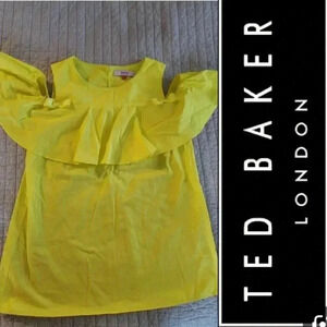 Ted Baker Cold-Shoulder Top with Ruffle Overlay